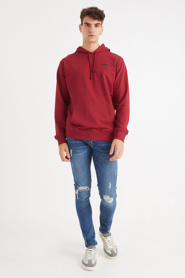 Springfield Essential sweatshirt with logo piros