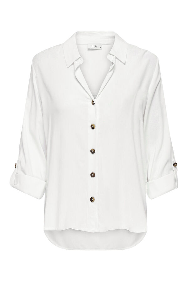 JDY Camisa manga larga fluida blanco