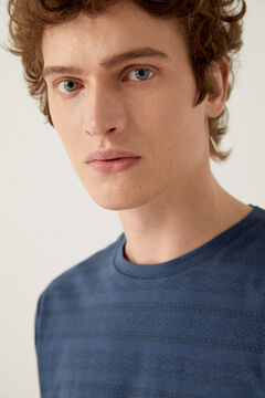 Springfield T-shirt estampagem &eacute;tnico marinho mistura