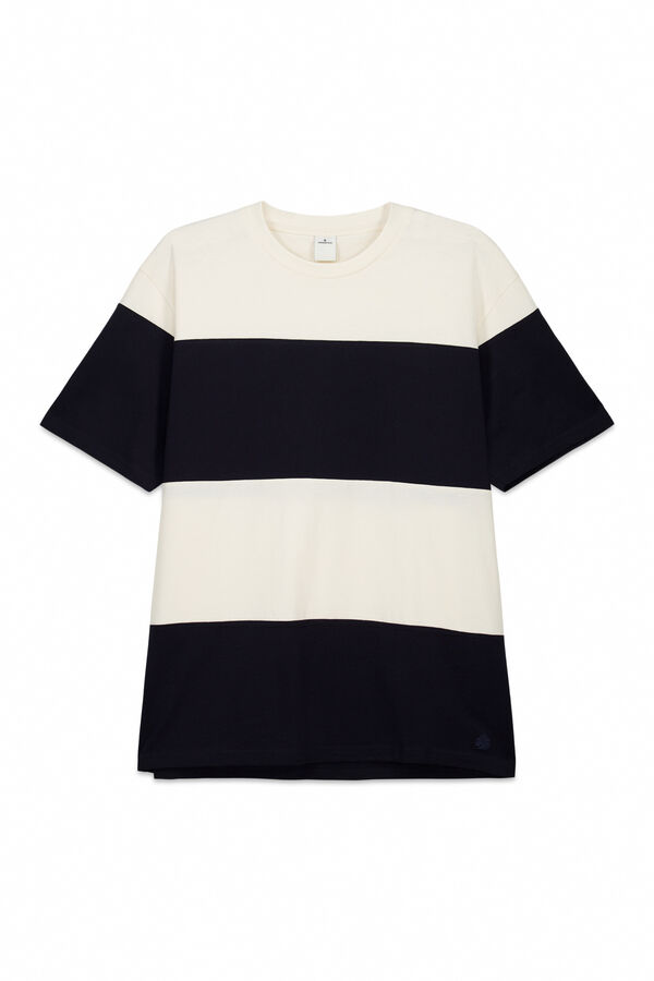 Springfield Colour block T-shirt white