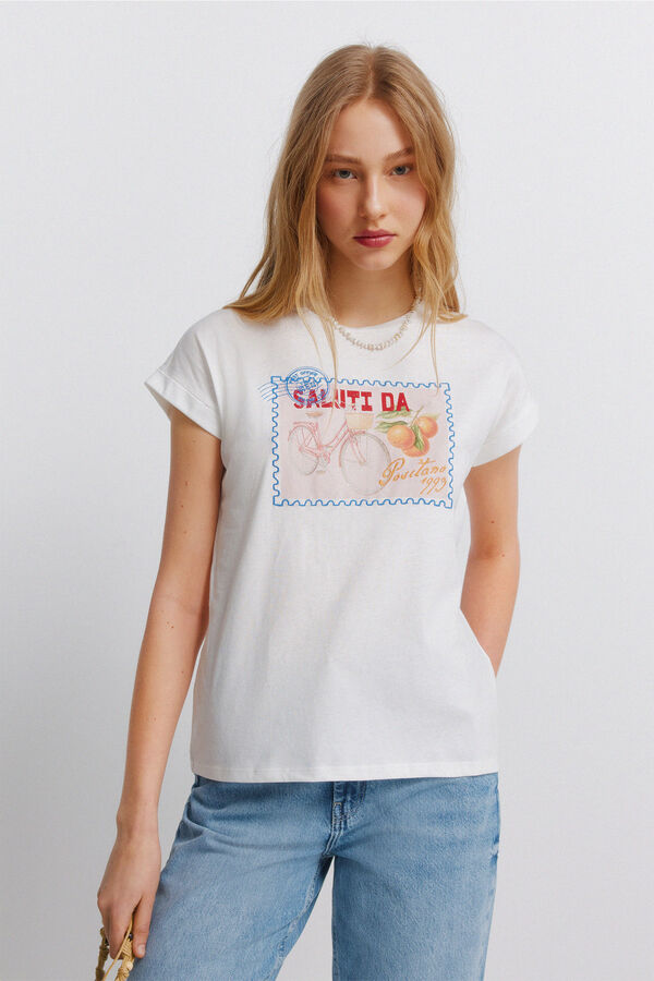 Springfield Printed short sleeve T-shirt printed