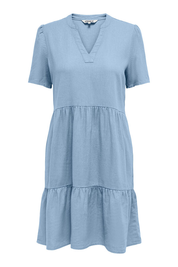 Only Short dress with short sleeves blue