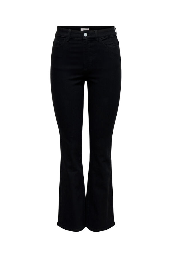JDY Jeans campana tiro alto negro