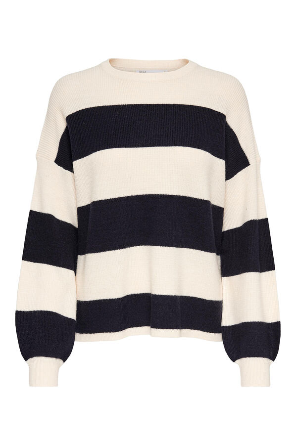 Springfield Striped jersey-knit jumper white