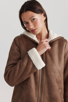 Springfield Faux suede faux shearling coat