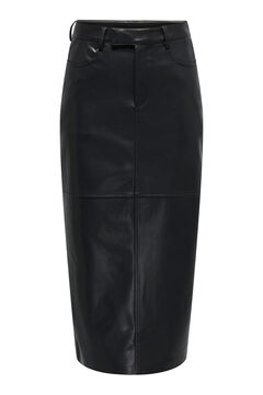 Only Falda midi piel vegana