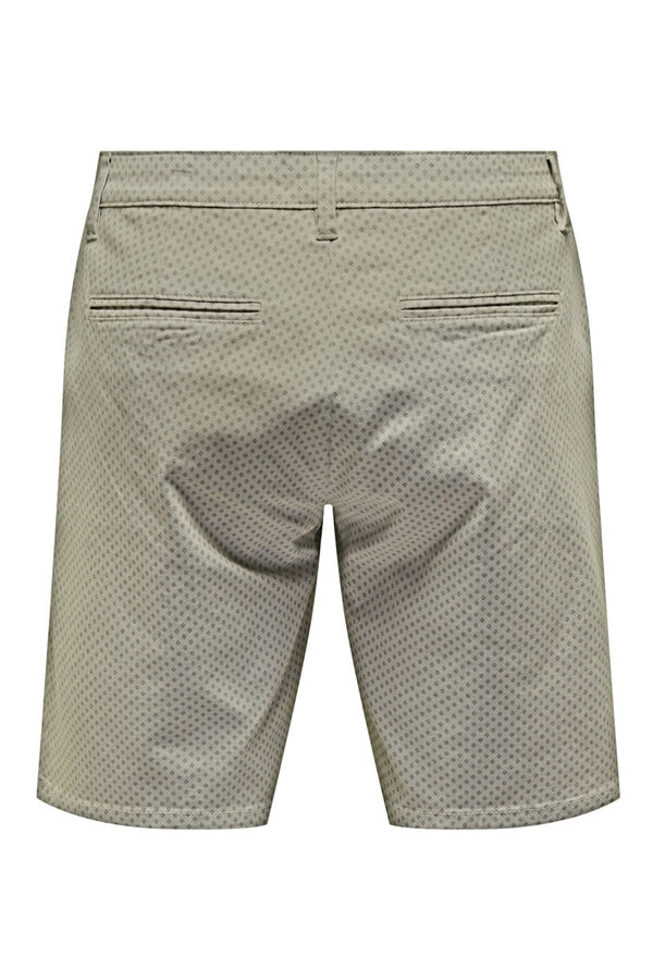 Springfield Micro-print Bermuda shorts zelena