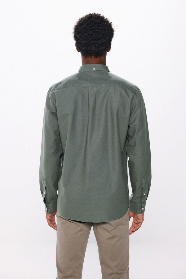 Springfield garment dye oxford shirt green