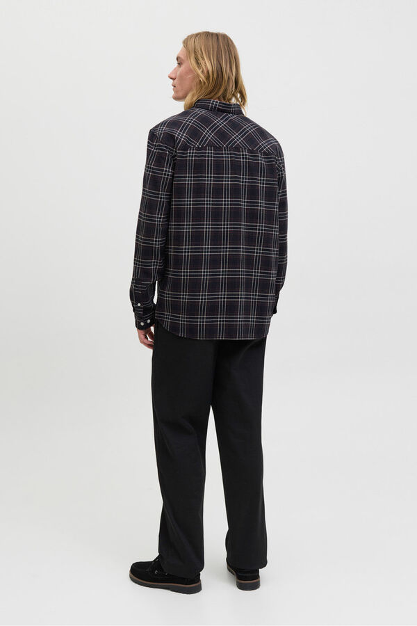 Jack & Jones Checkered flannel shirt Crna