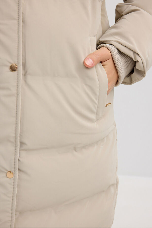 Inside Anorak acolchoado com capuz verde