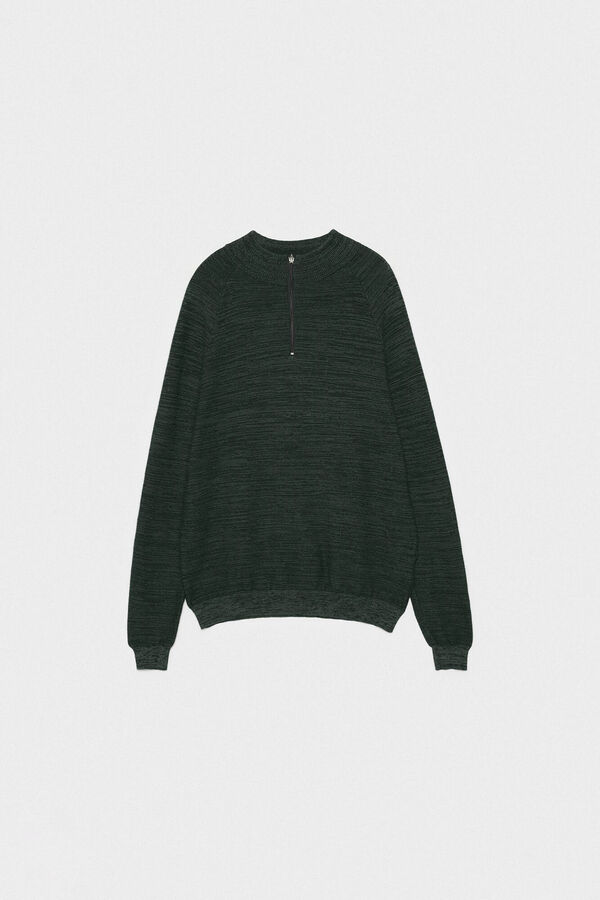 Inside Camisola com fecho-&eacute;clair torcido verde