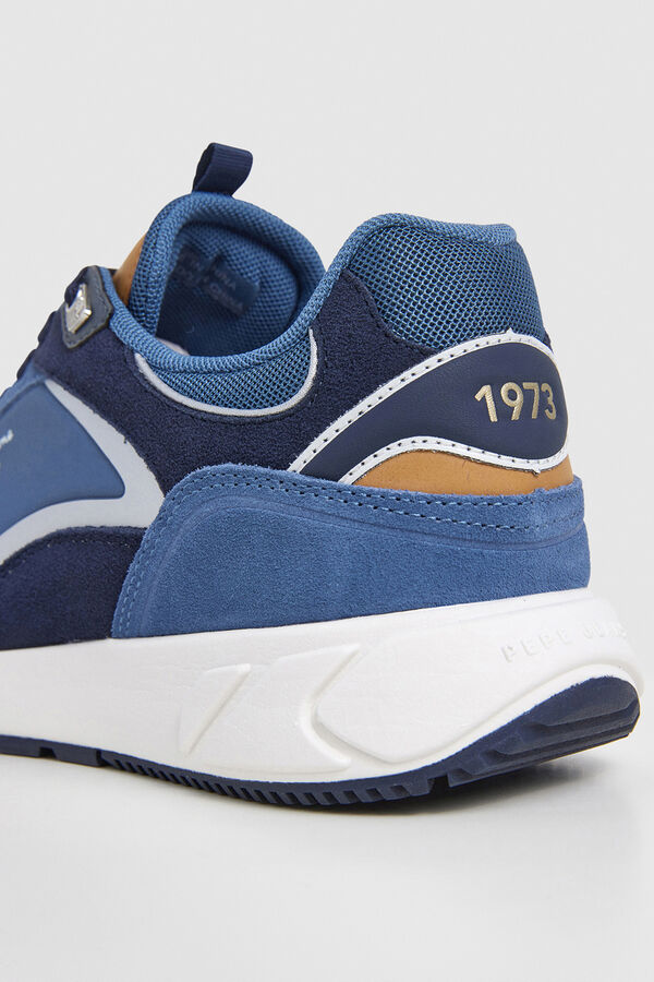 Pepe Jeans Zapatillas Con Detalles En Ante azul