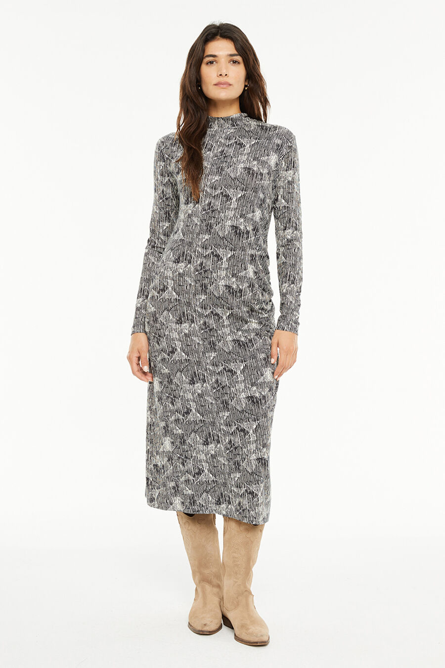 Vestido largo estampado