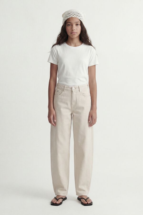 Jack & Jones Girl Fitted ribbed T-shirt white