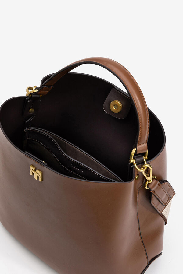 Springfield Leather Effect Bucket Bag brown