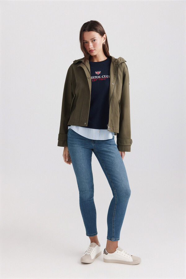 Springfield Parka hood loops cuff printed