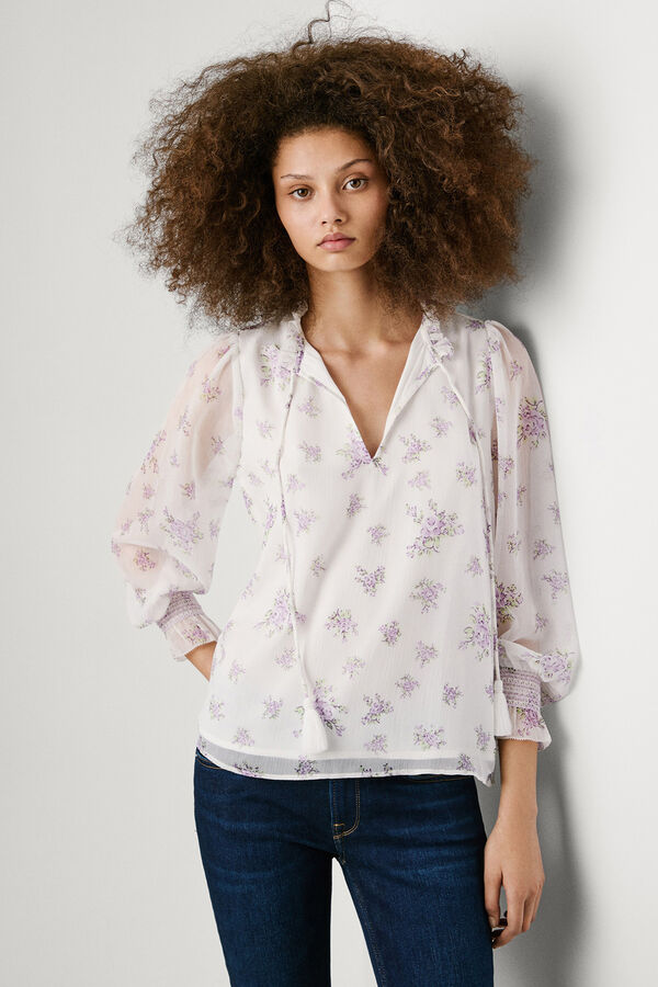 Pepe Jeans long sleeve floral blouse printed