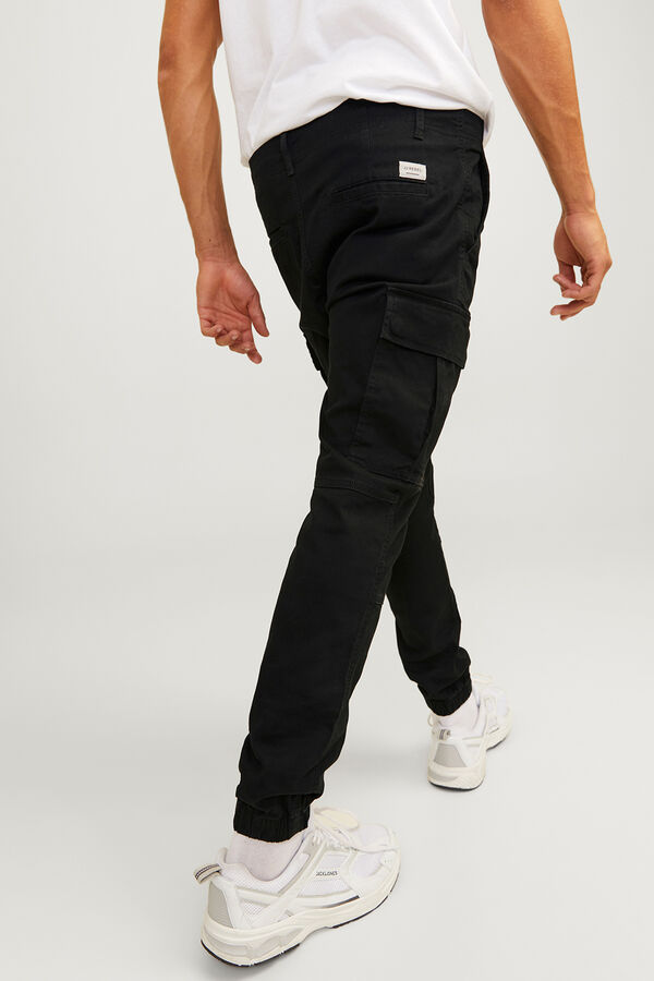JJ REBEL Slim fit cargo trousers black