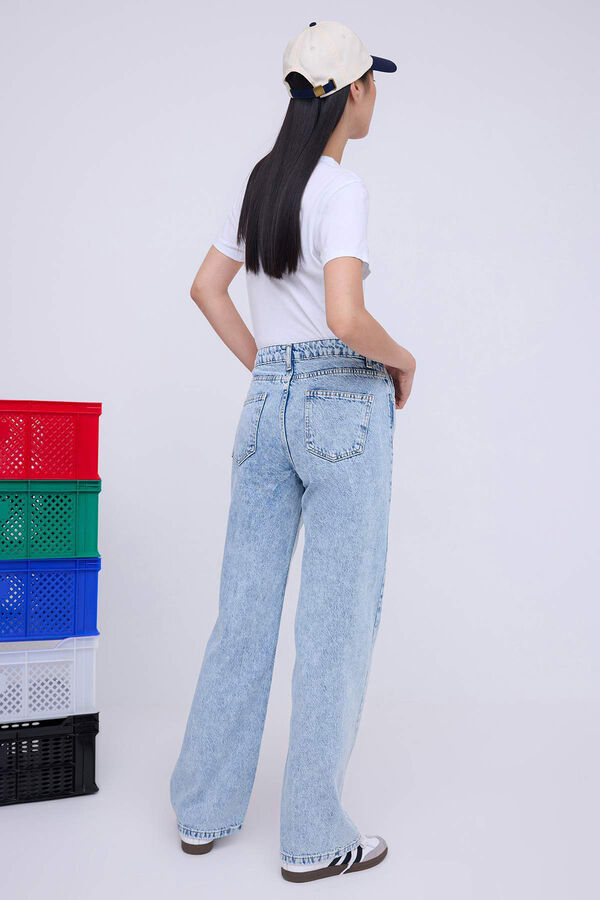 Trendyol Pantal&oacute;n vaquero ancho azul