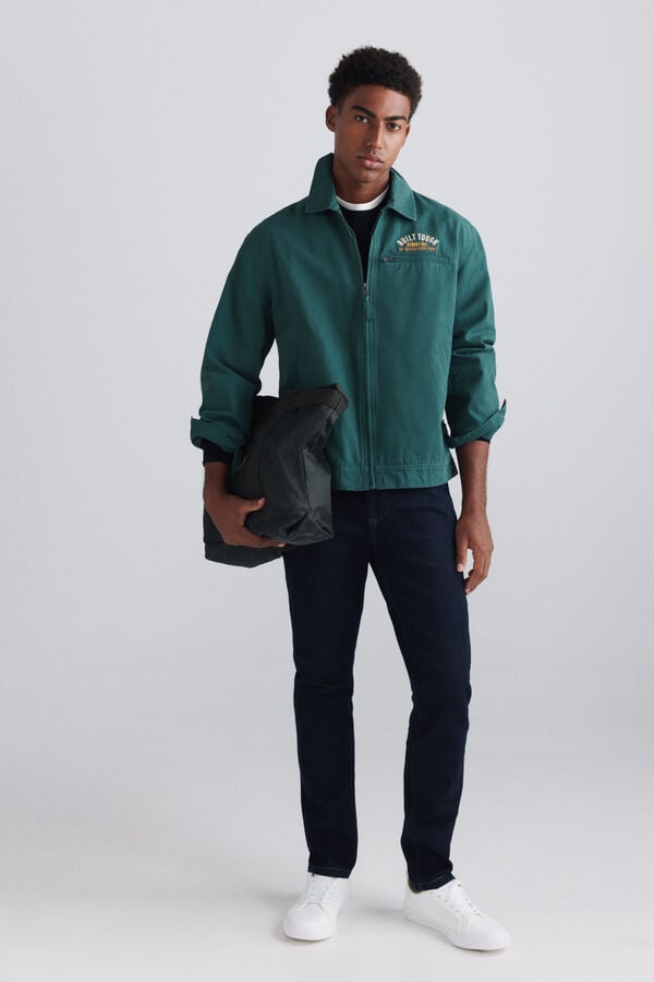 Springfield Washed cotton jacket green