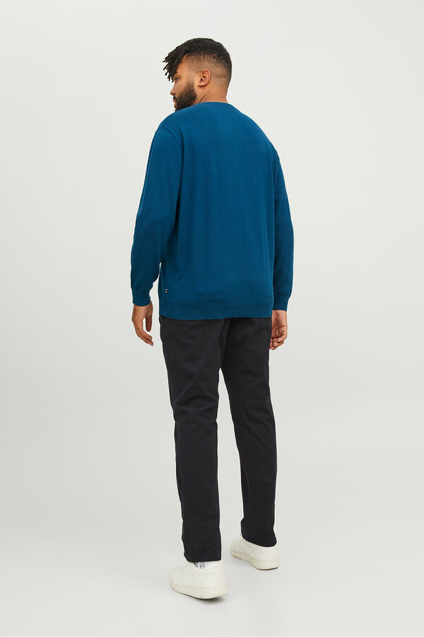 Jack & Jones PLUS Pantal&oacute;n chino slim fit el&aacute;stico negro