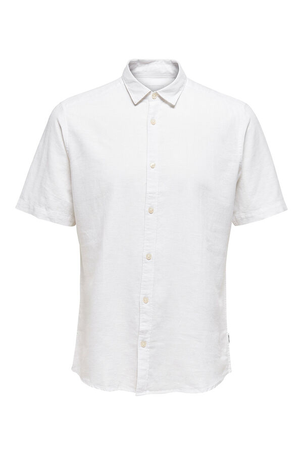 Only & Sons Camisa manga larga blanco