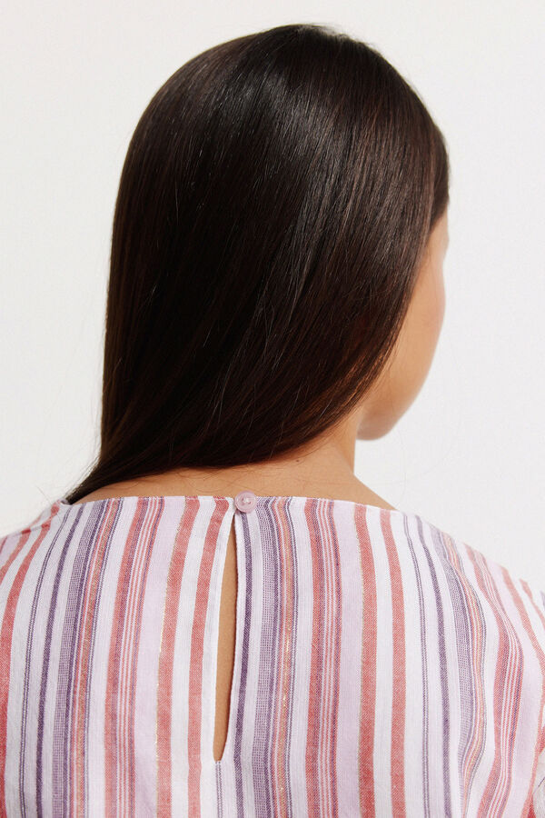 Springfield Kids Lureks prugasta bluza kratkih rukava za devojčice Ljubičasta