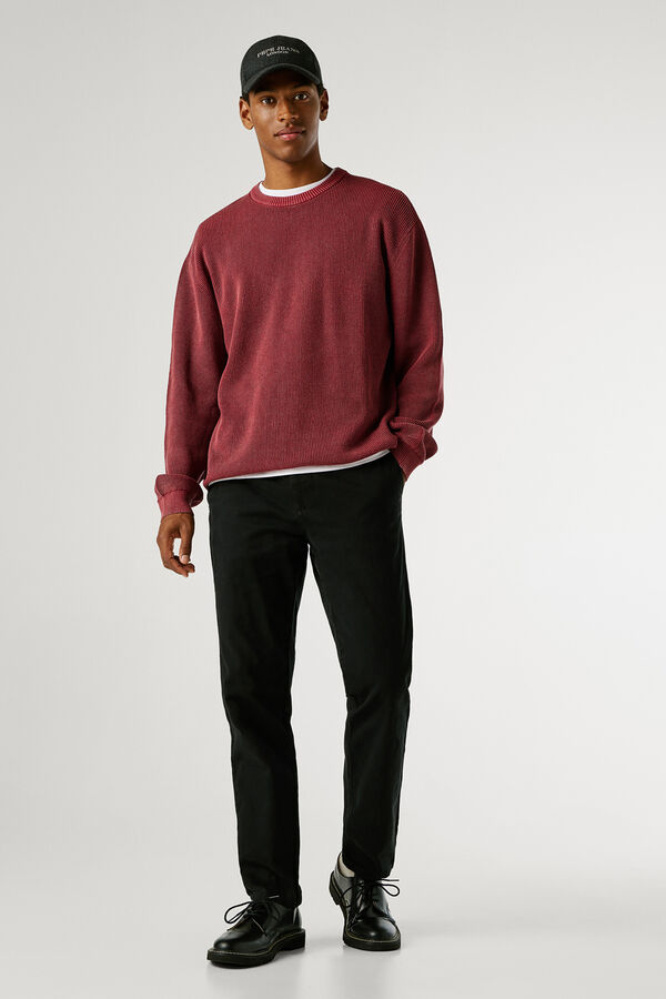 Pepe Jeans  Cal&ccedil;as chino slim preto