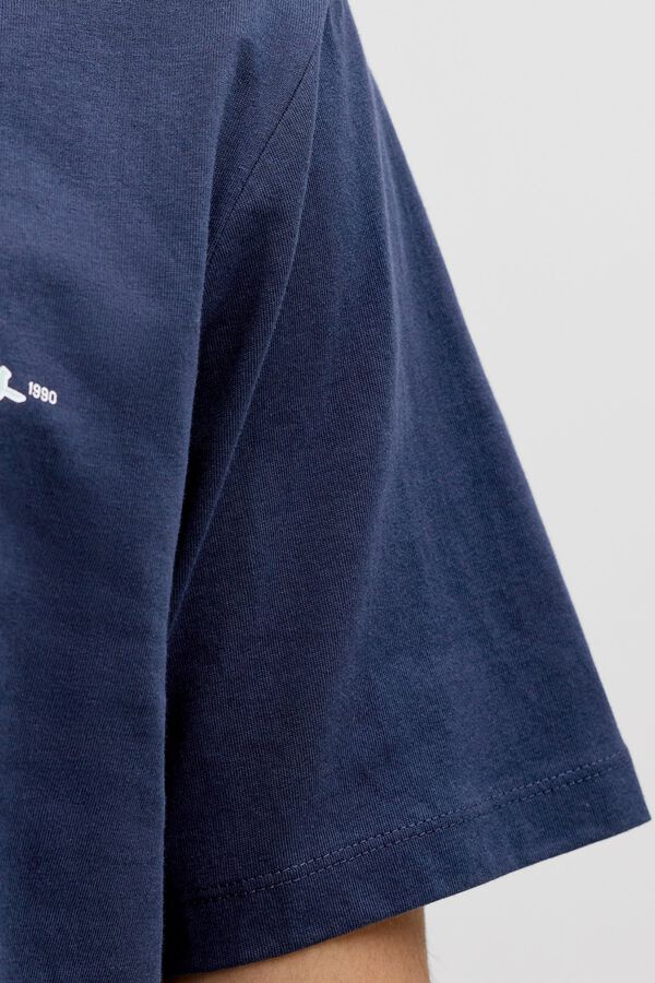 Jack & Jones PLUS Plain cotton regular fit polo shirt blue