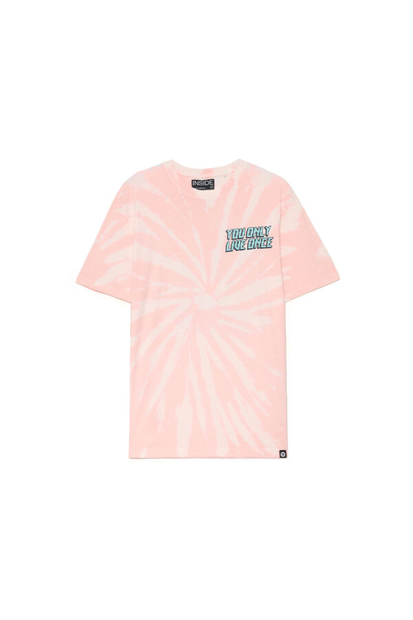 Springfield Camiseta Estampado Tie&Dye rosa