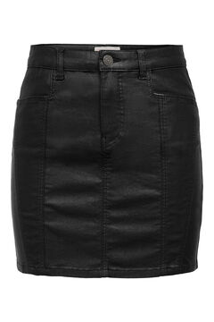Springfield Short waxed skirt black