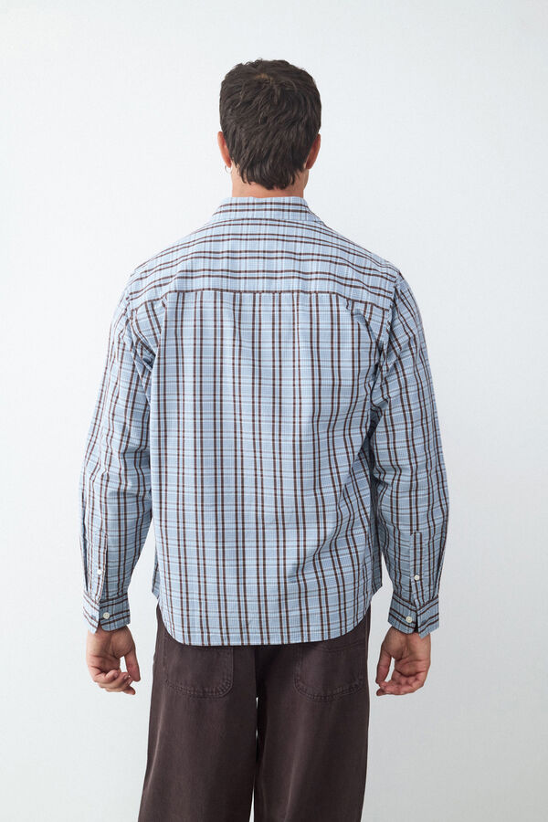 Balmohk Oversized long sleeve shirt with pocket nude