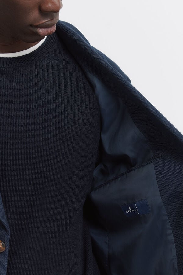 Springfield Cotton overshirt blue