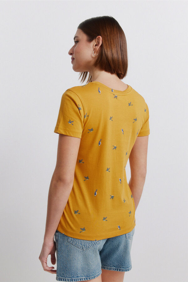 Springfield Printed short sleeve T-shirt nude