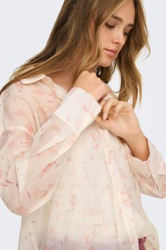 Only Camisa estampada transparente