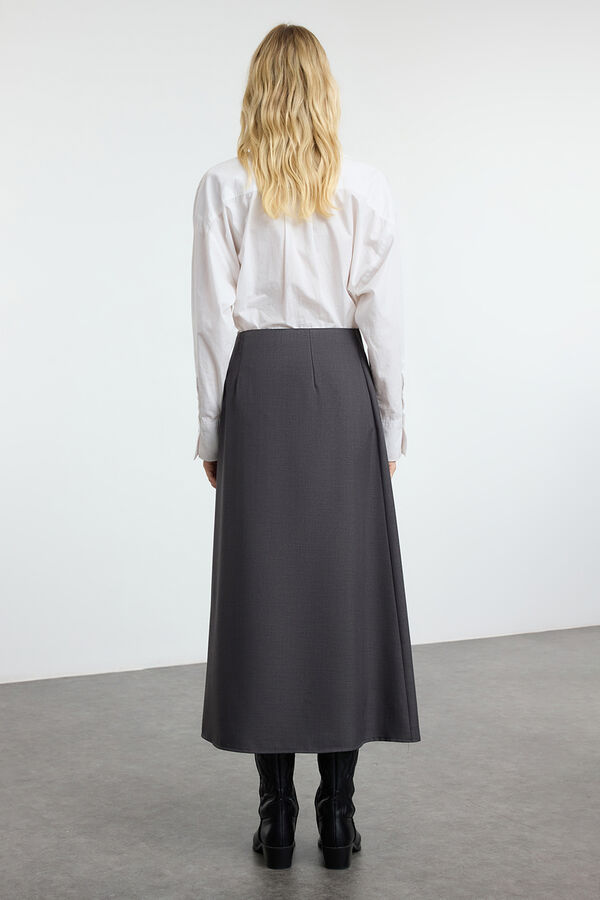 Trendyol Pleated skirt Siva