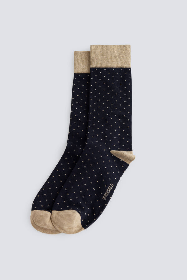 Springfield Beige long socks 3-pack brown