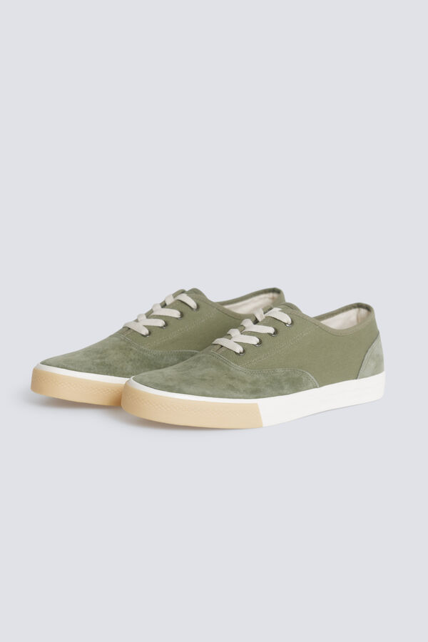 Springfield Combined leather sneaker green