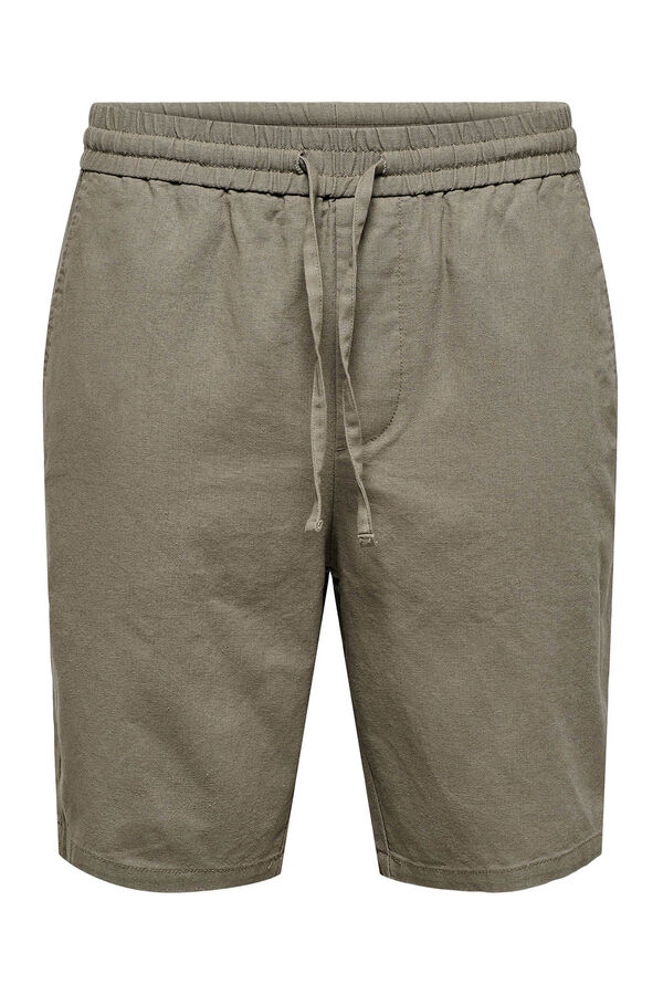 Only & Sons Bermuda de lino beige
