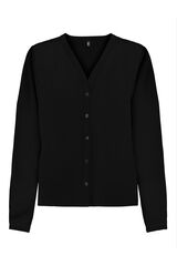 Only Camisa de manga comprida com estampa animal preto