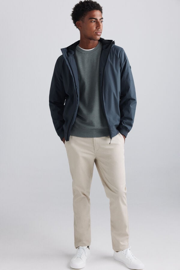 Springfield Structure knit jumper green