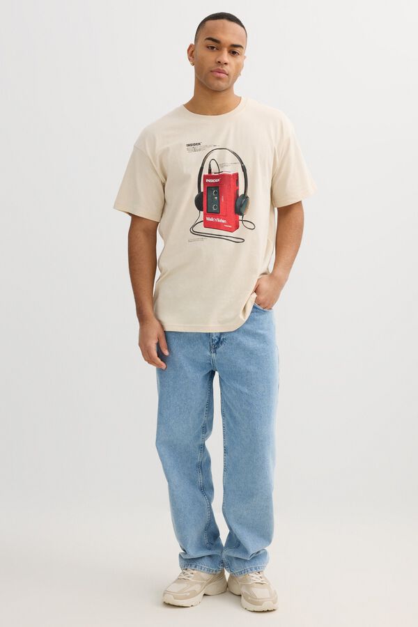 Inside Camiseta Walkman retro marfil