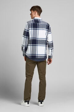 Springfield Comfort fit checked shirt navy