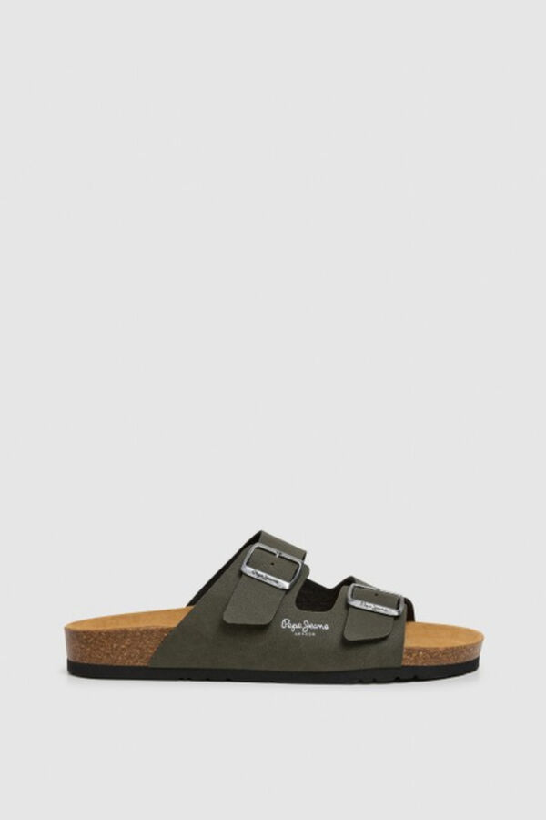 Pepe Jeans Double buckle anatomical sandals printed