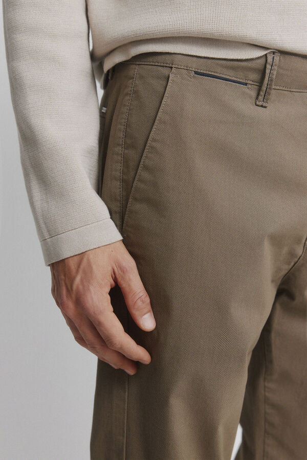 Springfield Cal&ccedil;as chino microestampado slim fit cru