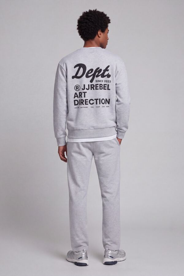 JJ REBEL Sweatshirt em algod&atilde;o cinzento