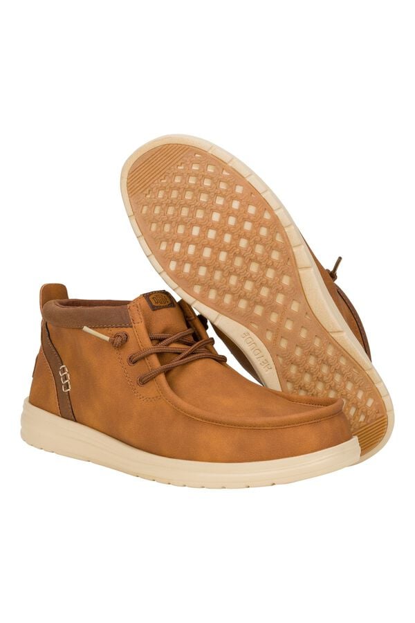 Hey Dude Faux leather ankle boot red