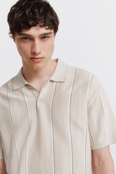 Springfield Striped structured polo shirt