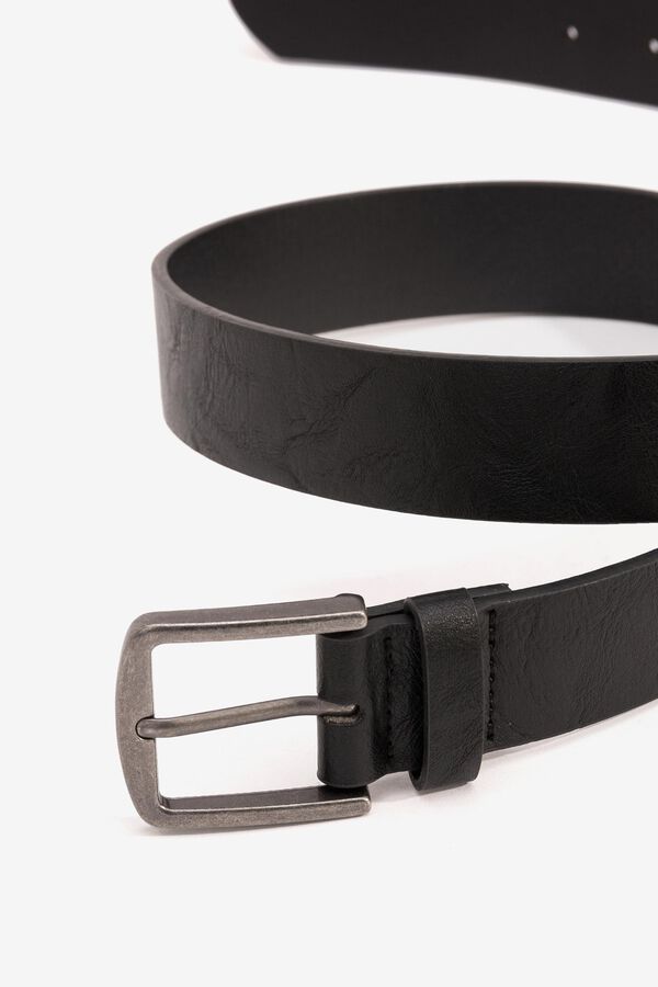 Tiffosi Leather-effect belt black