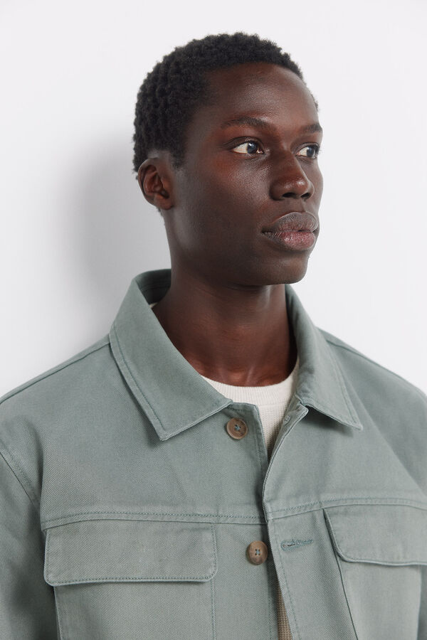 Springfield Sobrecamisa algod&atilde;o verde